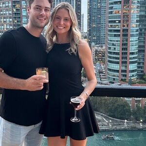 Reformation Black Sleeveless Scoop-Neck Dress